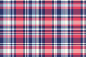 Pixel tartan seamless texture, cloth pattern check plaid. Goose foot textile fabric background in blue and red colors. vector