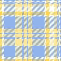 Styling tartan plaid , gentle texture textile pattern. Artistic background fabric check seamless in yellow and blue colors. vector