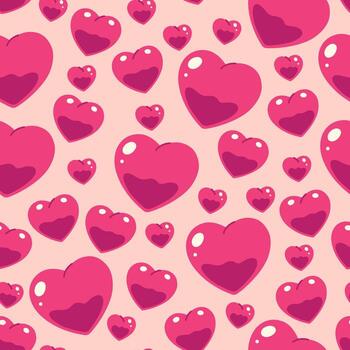 sencillo sin costura modelo con rojo corazones. gráficos. vector