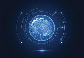 Global network connection. World map point and line composition concept of global business vector