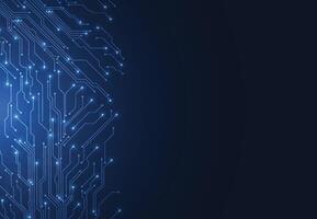 Abstract background with technology circuit board texture. Electronic motherboard illustration. Communication and engineering concept vector
