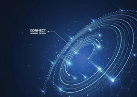 Abstract technology background with Big data. Internet connection, abstract sense of science and technology analytics concept graphic design vector