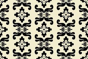 Black demak seamless pattern background vector