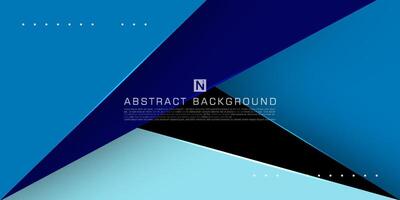 Abstract dark blue triangle on dark color geometric design. Modern overlap papercut futuristic background illustration. Eps10 vector