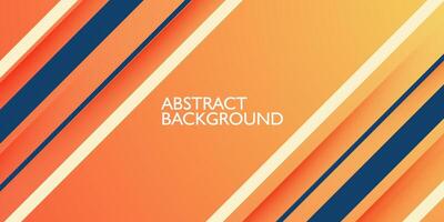 Abstract simple colorful orange gradient illustration background with 3d look overlap stripe shadow pattern. Orange and blue stripe element pattern. Cool design and luxury. Eps10 vector