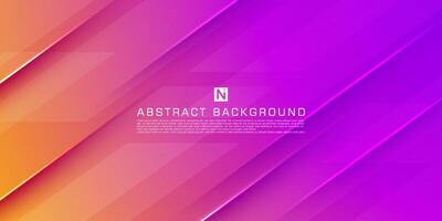 Abstract bright orange, pink and purple gradient background template with overlay line and shadows. Colorful background with simple pattern design. Eps10 vector