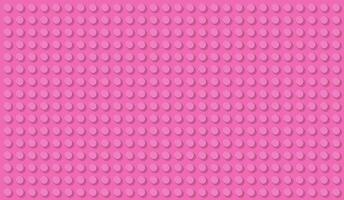 Pink Plastic Toy Baseplate Background With Grid of Circular Studs, Wide 16x9 Banner Backdrop vector