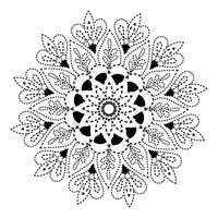 Circular pattern floral ornamental mandala vector