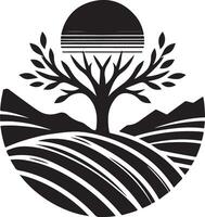 Design Silhouette Element Land Tree vector