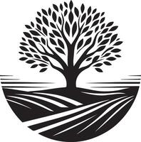Design Silhouette Element Land Tree vector