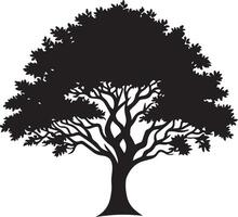 A black and white picture of a tree with a white background vector