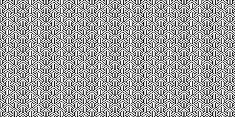 A seamless pattern with lines that are drawn by hand.