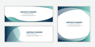 flat design minimalist Abstract wave banners set collection vector