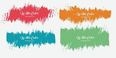 Watercolor brush strokes in different colors style colorful vector