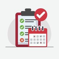 Schedule Management icon. Can also be used for Search Engine Optimization. Suitable for mobile apps, web apps and print media. vector