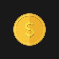 Dollar currency coin. Dollar icon for your web site design, logo, app, UI. flat style. dollar symbol. us dollar sign. vector
