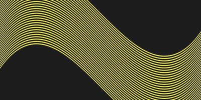 Abstract wave line stripes. Wavy shape .Striped linear pattern isolated on black. vector