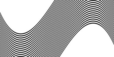 Black stripes lines wave curves abstract background. vector