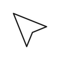 Cursor outline icon for apps and website. vector