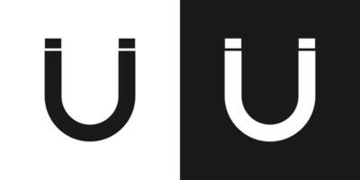 Magnet black and white set icon for website and app vector