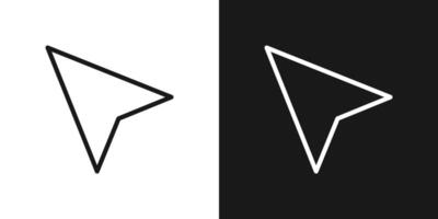 Cursor outline icon set for website and app vector