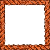 square rope frame on white background illustration vector