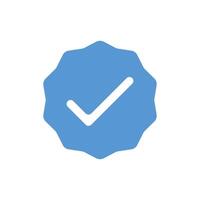 Blue Verified icon . verification check mark. vector