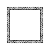 square rope frame on transparent illustration vector
