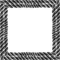square rope frame on transparent background illustration vector