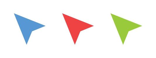 Cursor icon set color for apps and website. vector