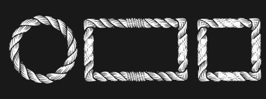 Rectangle rope frame illustration vector