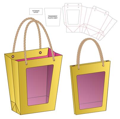 Box packaging die cut template design. 3d mock-up