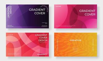 Set of template background design . Collection of creative abstract gradient vibrant colorful perspective 3d geometric shape background. Art design for business card, cover, banner, wallpaper. vector