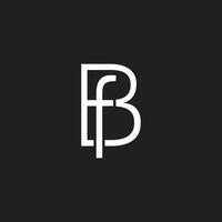 letter fb simple linked font clean logo vector