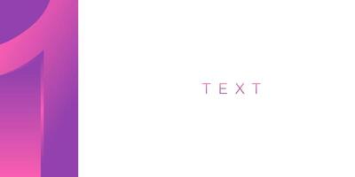 number 1 purple gradient design banner background template vector