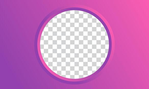 circle template with gradient purple background desain vector