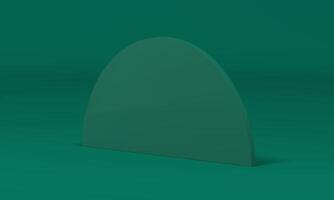 3d half cylinder vertical block isometric geometry construction minimal design realistic vector