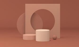 Geometric pedestal 3d platform foundation architecture construction shape stage realistic vector