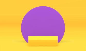 Minimal bright 3d showcase podium mock up for cosmetic product show realistic illustration vector
