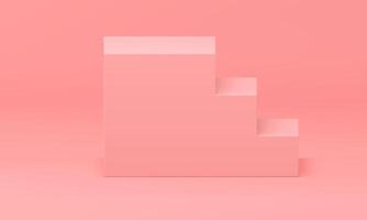 3d staircase podium level construction structure award arena climbing geometric platform vector