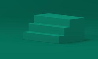 3d stairway level steps construction pedestal basic foundation realistic illustration vector