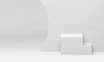 3d staircase level step pedestal basic foundation geometric structure win ceremony realistic vector