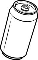 aluminum can outline drawing vector