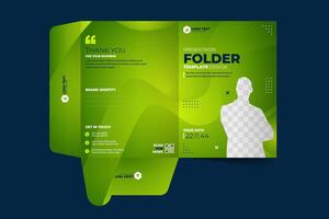 Corporate presentation folder design template layout for files vector