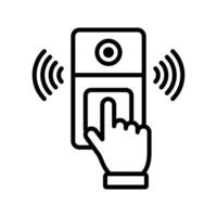 door bell icon design template simple and clean vector