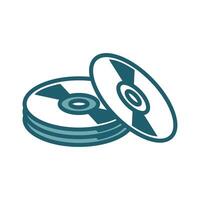compact disk icon design template simple and clean vector