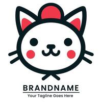Playful and friendly robot logo with a cute and approachable design great for tech startups or educational products vector