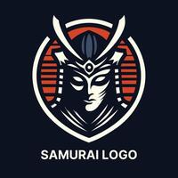 Elegant samurai logo with a strong and refined design perfect for luxury or exclusive brands vector