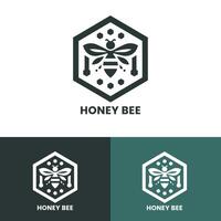 Minimalist honey bee logo with a clean and simple design perfect for versatile branding vector