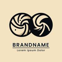 Twin swirl infinity logo with abstract shapes and a dynamic design vector